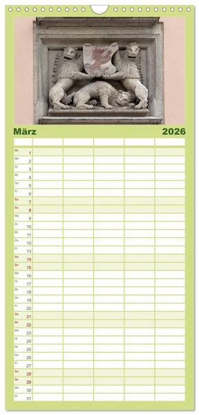 Produktbild: Familienplaner 2026 - Passau - Dreifl&uuml;ssestadt an Donau, Inn und Ilz mit 5 Spalten (Wandkalender, 21 x 45 cm) CALVENDO