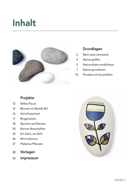 Produktbild: Kreativ-Set: Sag's mit Blumen - Florale Botschaften auf Steinen. Mit Anleitungsbuch und Material