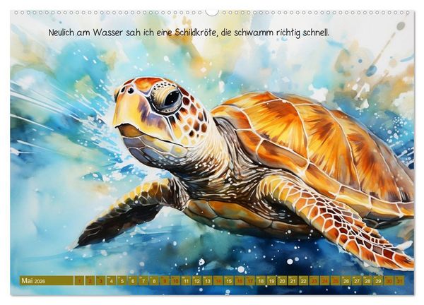 Produktbild: Neulich am Wasser (hochwertiger Premium Wandkalender 2026 DIN A2 quer), Kunstdruck in Hochglanz
