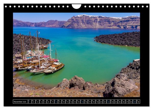 Produktbild: Kalimera Thira - Santorini, die sch&ouml;nste der Kykladen stellt sich vor (Wandkalender 2026 DIN A4 quer), CALVENDO Monatskalender