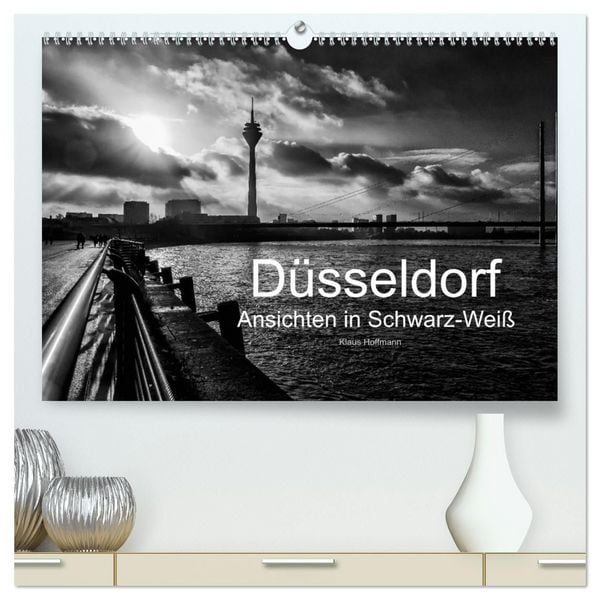 Produktbild: D&uuml;sseldorf Ansichten in Schwarz-Wei&szlig; (hochwertiger Premium Wandkalender 2027 DIN A2 quer), Kunstdruck in Hochglanz