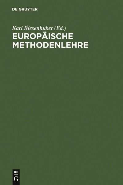 Produktbild: Europ&auml;ische Methodenlehre