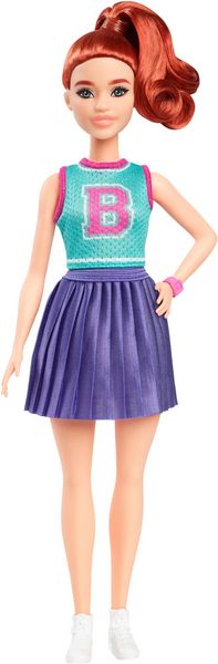 Produktbild: Barbie Fashionista Puppe im Jersey-Oberteil und Faltenrock