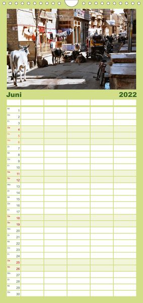 Produktbild: Familienplaner Alltagsleben in Indien (Wandkalender 2022 , 21 cm x 45 cm, hoch)