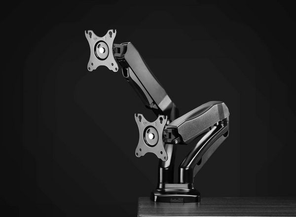 Produktbild: SpeaKa Professional Monitorhalterung SP-MM-910 2 Display(s) 43,2 cm (17") - 81,3 cm (32") Schwarz Schwenkbar, Neigbar, H&ouml;henverstellbar, Rotierbar