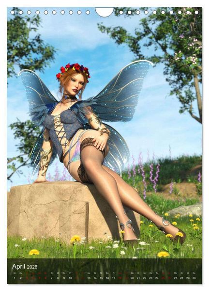 Produktbild: M&auml;rchenhafte Pin Ups (Wandkalender 2026 DIN A4 hoch), CALVENDO Monatskalender