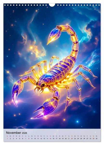 Produktbild: Der Mythos der Sternenzeichen - Sternenwesen des Zodiaks (Wandkalender 2026 DIN A3 hoch), CALVENDO Monatskalender