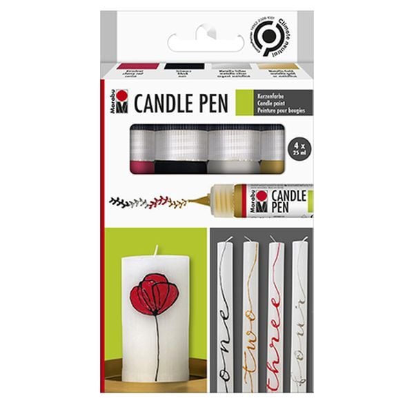 Marabu Candle Pen 4x25ml sortiert