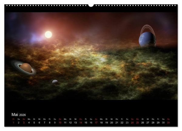 Produktbild: Kosmische Panoramen (Wandkalender 2026 DIN A2 quer), CALVENDO Monatskalender