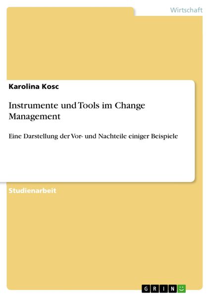 Produktbild: Instrumente und Tools im Change Management