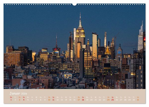Produktbild: City Lights &ndash; New York im Fokus (hochwertiger Premium Wandkalender 2026 DIN A2 quer), Kunstdruck in Hochglanz