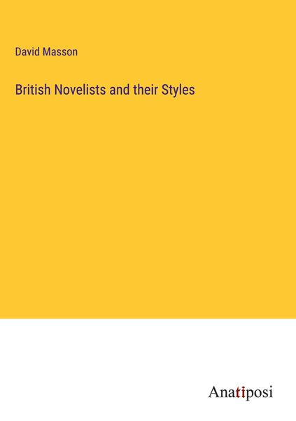 Produktbild: British Novelists and their Styles
