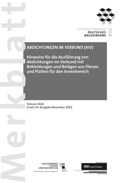 Produktbild: Merkblatt Abdichtungen im Verbund 2026-02