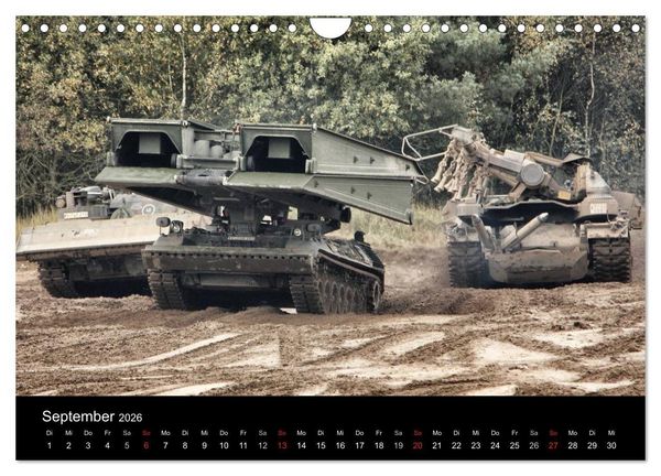 Produktbild: Panzerstahl auf der Heide &ndash; Das Heer legt wieder los (Wandkalender 2026 DIN A4 quer), CALVENDO Monatskalender