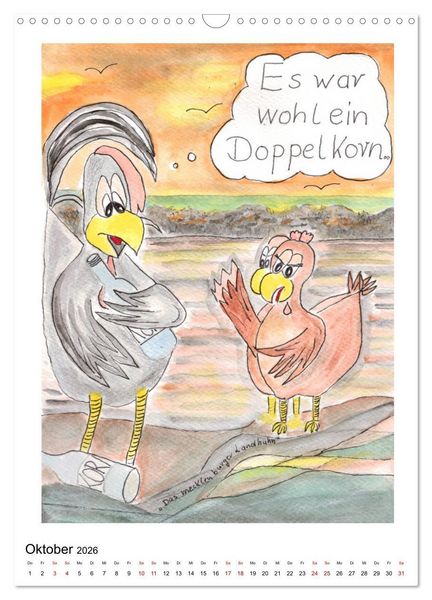 Produktbild: Das mecklenburger Landhuhn (Wandkalender 2026 DIN A3 hoch), CALVENDO Monatskalender