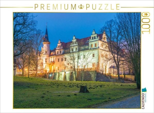 CALVENDO Puzzle Schloss in Schkopau | 1000 Teile Lege-Größe 64x48cm Foto-Puzzle für glückliche Stunden
