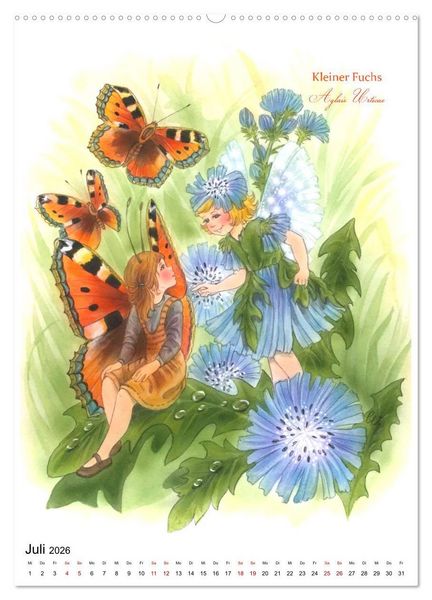 Produktbild: Schmetterlings-Elfen (hochwertiger Premium Wandkalender 2026 DIN A2 hoch), Kunstdruck in Hochglanz