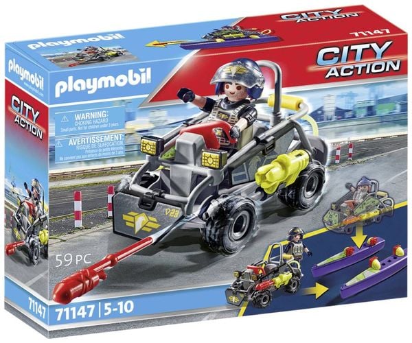 PLAYMOBIL 71147 - Action Heroes - SWAT-Multi-Terrain-Quad