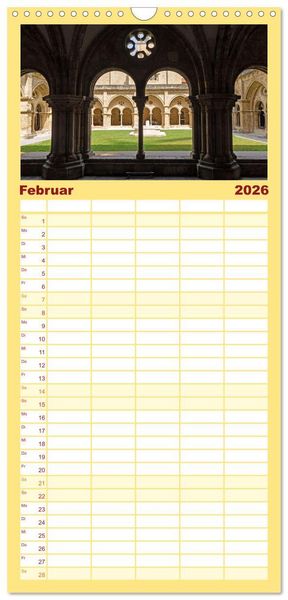 Produktbild: Familienplaner 2026 - Portugal - Porto, Coimbra, Lissabon mit 5 Spalten (Wandkalender, 21 x 45 cm) CALVENDO