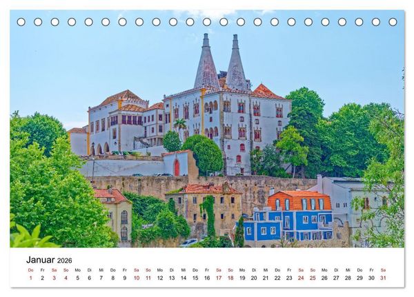 Produktbild: Lissabon und seine Wahrzeichen - Zwischen Tradition und Moderne (Tischkalender 2026 DIN A5 quer), CALVENDO Monatskalender