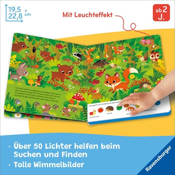 Produktbild: Mein gro&szlig;es Lichter-Wimmelbuch - Im Wald