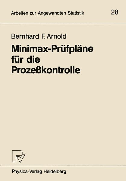 Produktbild: Minimax-Pr&uuml;fpl&auml;ne f&uuml;r die Proze&szlig;kontrolle
