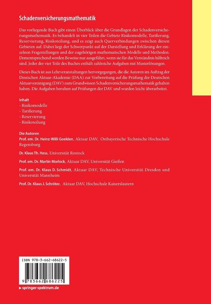 Produktbild: Schadenversicherungsmathematik