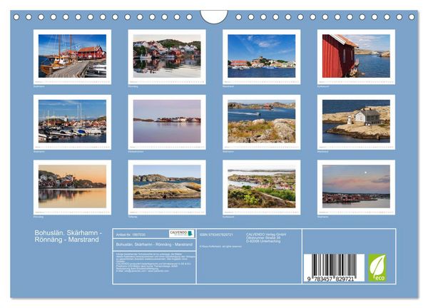 Produktbild: Bohusl&auml;n. Sk&auml;rhamn - R&ouml;nn&auml;ng - Marstrand (Wandkalender 2026 DIN A4 quer), CALVENDO Monatskalender