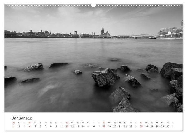 Produktbild: K&ouml;ln - monochrome Ansichten (Wandkalender 2026 DIN A2 quer), CALVENDO Monatskalender