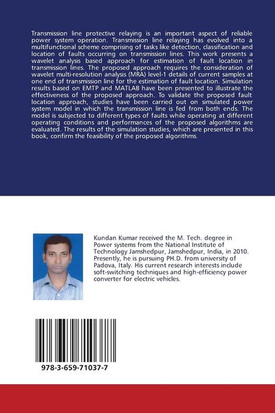 Produktbild: Fault location in transmission lines by Wavelet analysis
