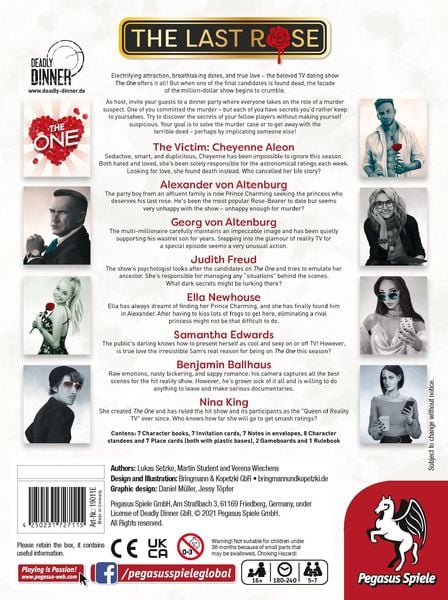 Produktbild: Deadly Dinner The Last Rose (English Edition)