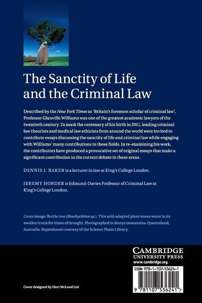 Produktbild: The Sanctity of Life and the Criminal Law