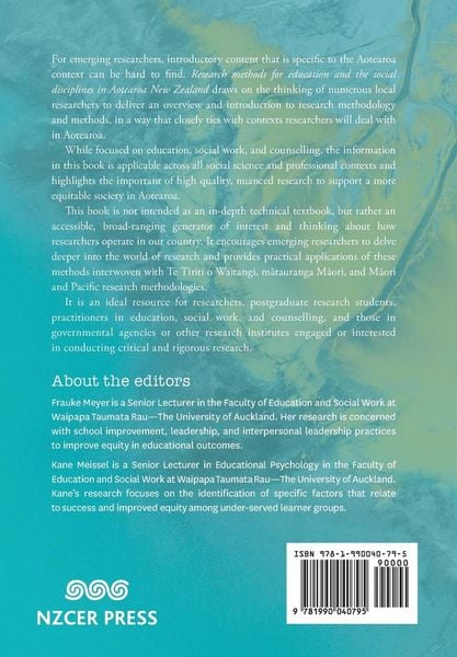 Produktbild: Research methods for education and the social disciplines in Aotearoa New Zealand