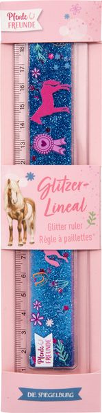 Produktbild: Glitzer-Lineal - Pferdefreunde