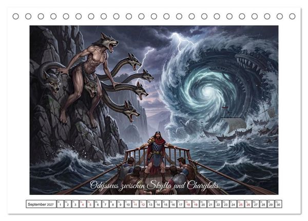 Produktbild: Die Irrfahrten des Odysseus (Tischkalender 2027 DIN A5 quer), CALVENDO Monatskalender