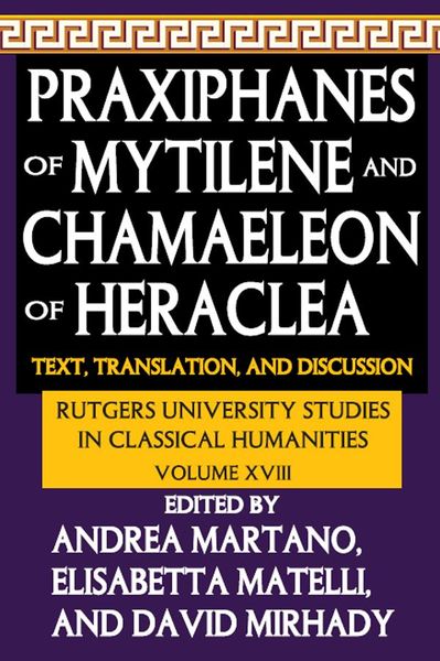 Produktbild: Praxiphanes of Mytilene and Chamaeleon of Heraclea