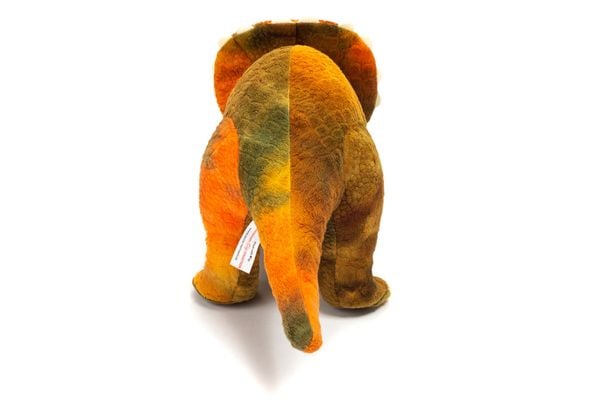 Onwomania Plüschtier Dinosaurier Triceratops – Braun, 28 Cm, Kuschelweich, Aus Recyceltem PET
