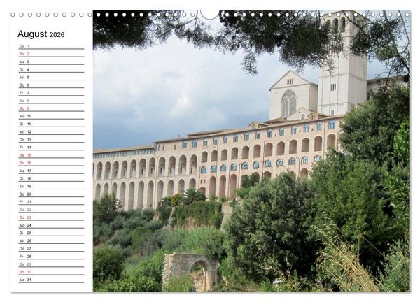 Produktbild: Camino di Assisi - Franziskusweg (Wandkalender 2026 DIN A3 quer), CALVENDO Monatskalender