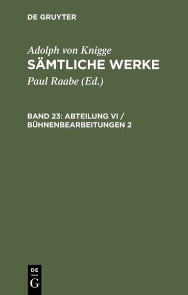 Produktbild: Abteilung VI / B&uuml;hnenbearbeitungen 2