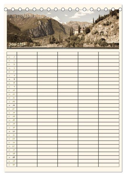 Produktbild: Der Gardasee im Norden - Familienplaner 2026 (Tischkalender 2026 DIN A5 hoch), CALVENDO Monatskalender