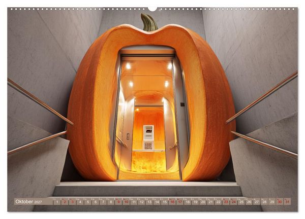 Produktbild: Vegitecture. Fotorealistische Visionen architektonischer Details (hochwertiger Premium Wandkalender 2027 DIN A2 quer), Kunstdruck in Hochglanz