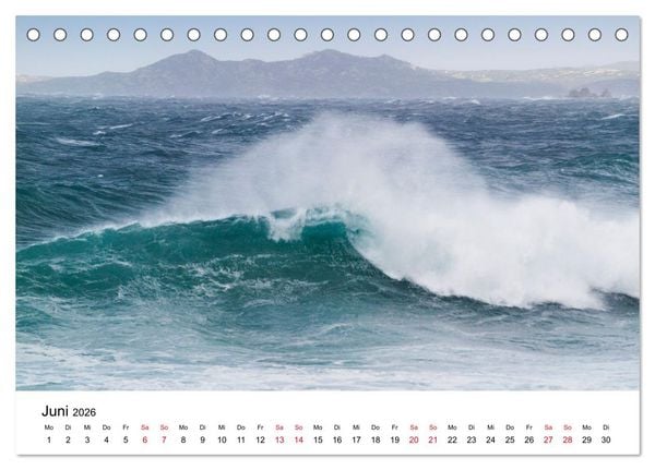 Produktbild: Naturschauspiel Wellen (Tischkalender 2026 DIN A5 quer), CALVENDO Monatskalender