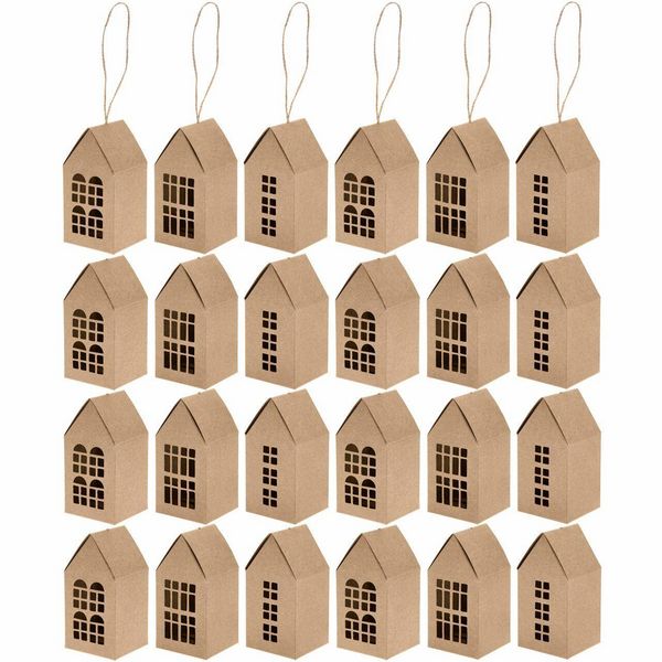 Produktbild: Adventskalender Papph&auml;user,24 Stk., 9x4,5x4,5cm, MIX