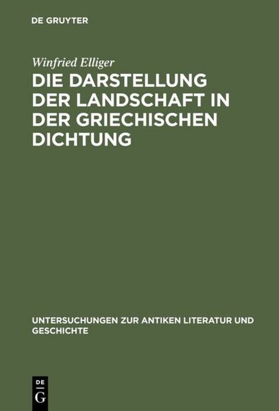 Produktbild: Die Darstellung der Landschaft in der griechischen Dichtung