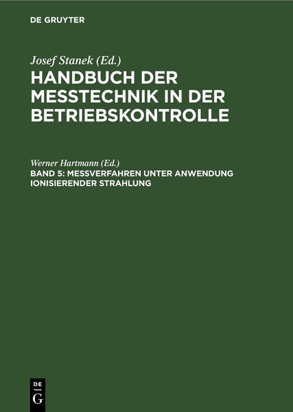 Produktbild: Messverfahren unter Anwendung ionisierender Strahlung