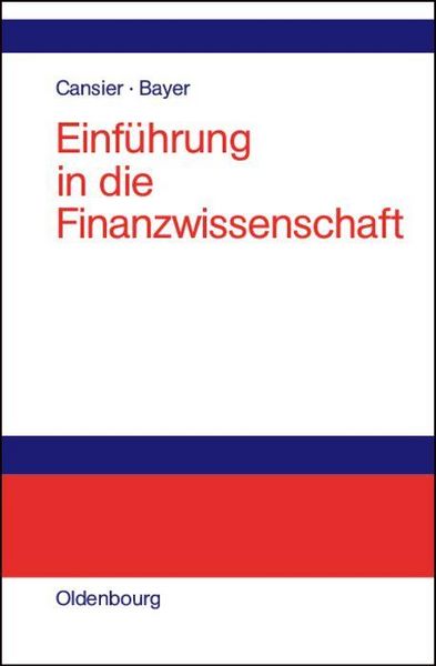 Produktbild: Einf&uuml;hrung in die Finanzwissenschaft