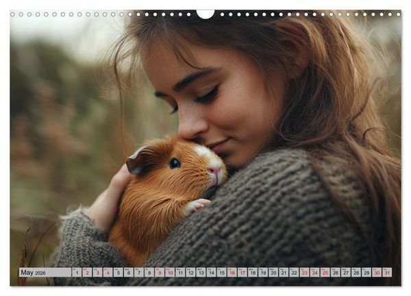 Produktbild: Guinea Pigs with Happy Squeal (Wall Calendar 2026 DIN A3 landscape), CALVENDO 12 Month Wall Calendar