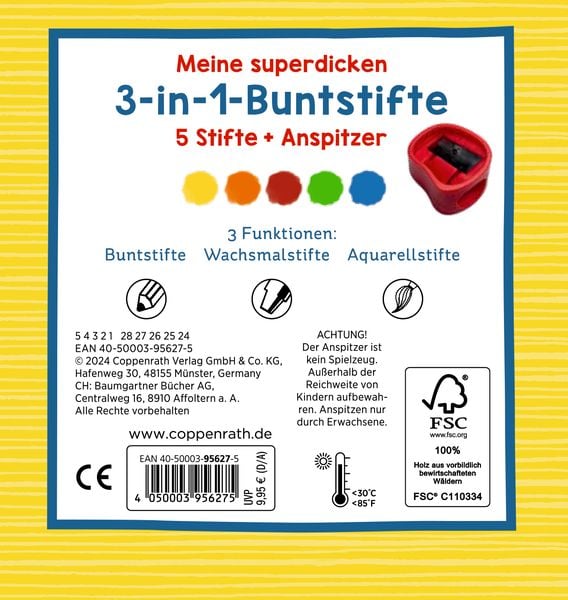 Produktbild: Meine superdicken 3-in-1-Buntstifte - Mini-K&uuml;nstler