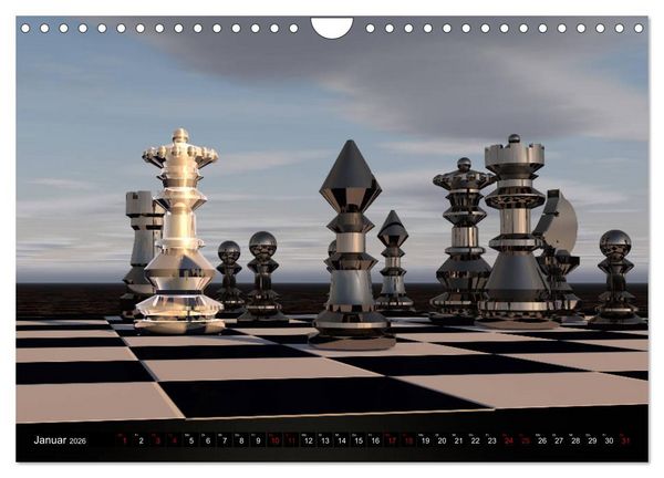 Produktbild: SCHACH - Spiel der K&ouml;nige (Wandkalender 2026 DIN A4 quer), CALVENDO Monatskalender