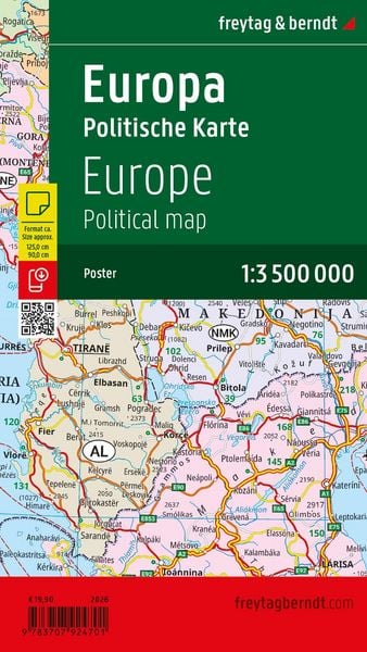 Produktbild: freytag & berndt Poster Europa politisch 1:3,5 Mio.
